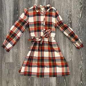 Crewcuts Multicolor Plaid Dress with Belt